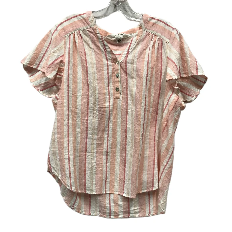 Pink Top Short Sleeve By French Laundry, Size: Xl