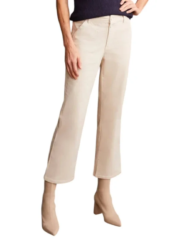 Corduroy Straight Leg Pants In Moonstone