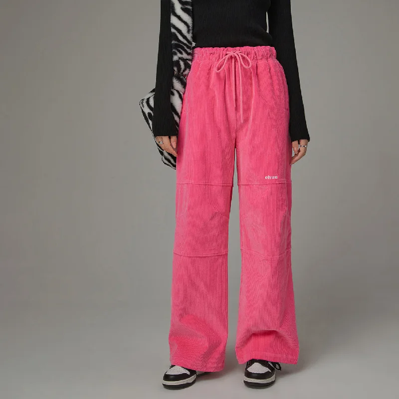 Casual String Corduroy Pants