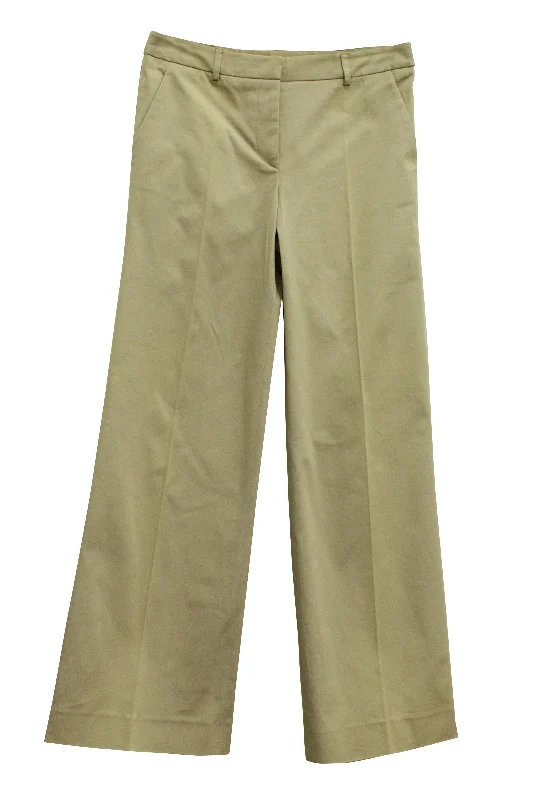 Red Valentino Flare Pants in Beige Cotton