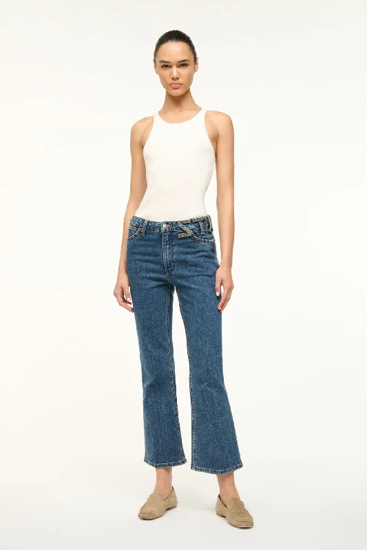 STAUD + WRANGLER THE CROPPED BOOT JEAN | INDIGO WASH