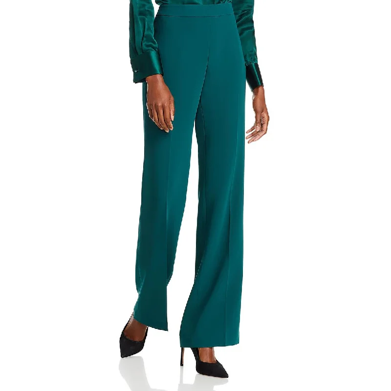 Womens High Rise Business Wide Leg Pants